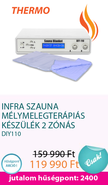 INFRA SZAUNA MÉLYMELEGTERÁPIÁS KÉSZÜLÉK 2 ZÓNÁS