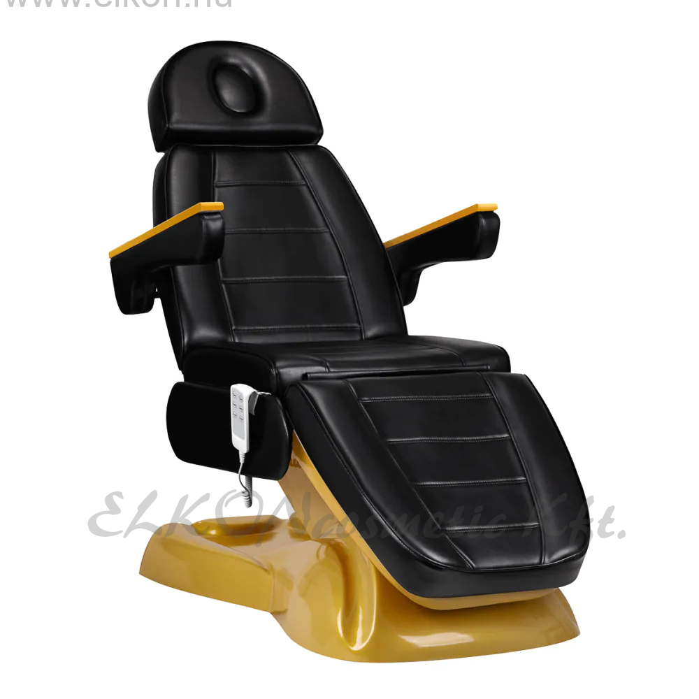 SILLON Lux 273b elektromos kozmetikai szék 3 motoros arany-fekete - E-SHOP